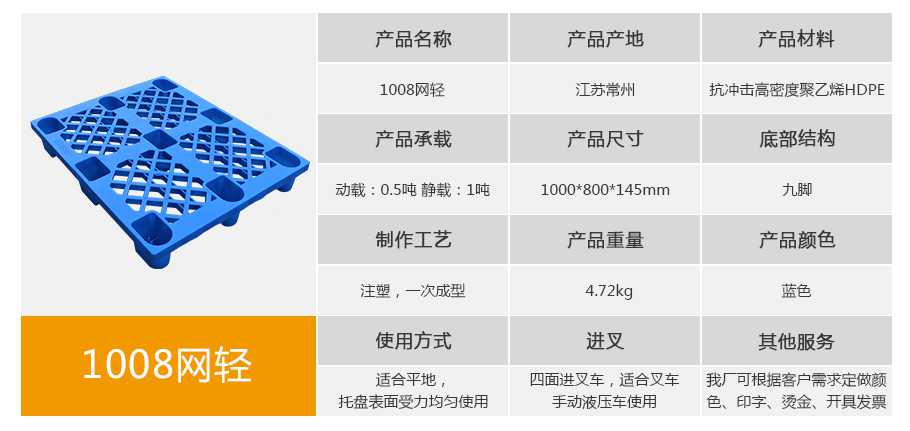 1008輕型網(wǎng)格九腳塑料托盤 1008輕型網(wǎng)格九腳塑料托盤