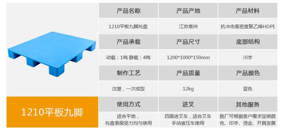 軒盛塑業(yè)1210平板九腳塑料托盤 軒盛塑業(yè)1210平板九腳塑料托盤