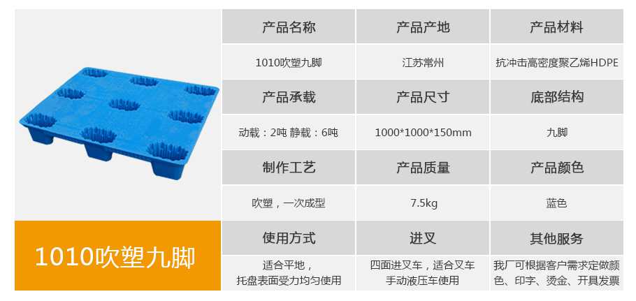 軒盛塑業(yè)1010九腳吹塑托盤 軒盛塑業(yè)1010九腳吹塑托盤