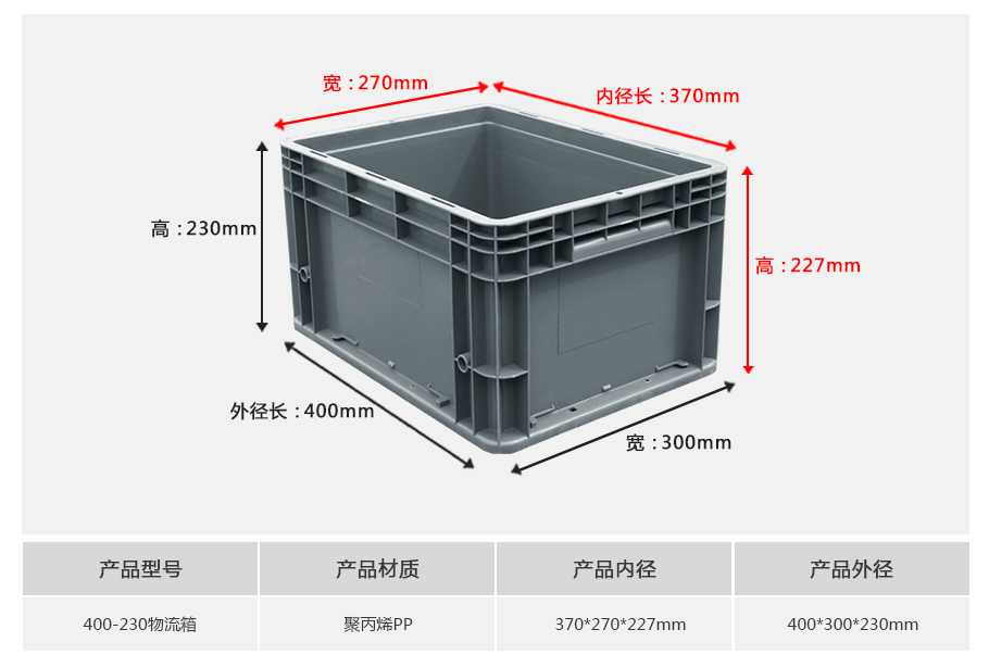 軒盛塑業(yè)400-230塑料物流箱 軒盛塑業(yè)400-230塑料物流箱