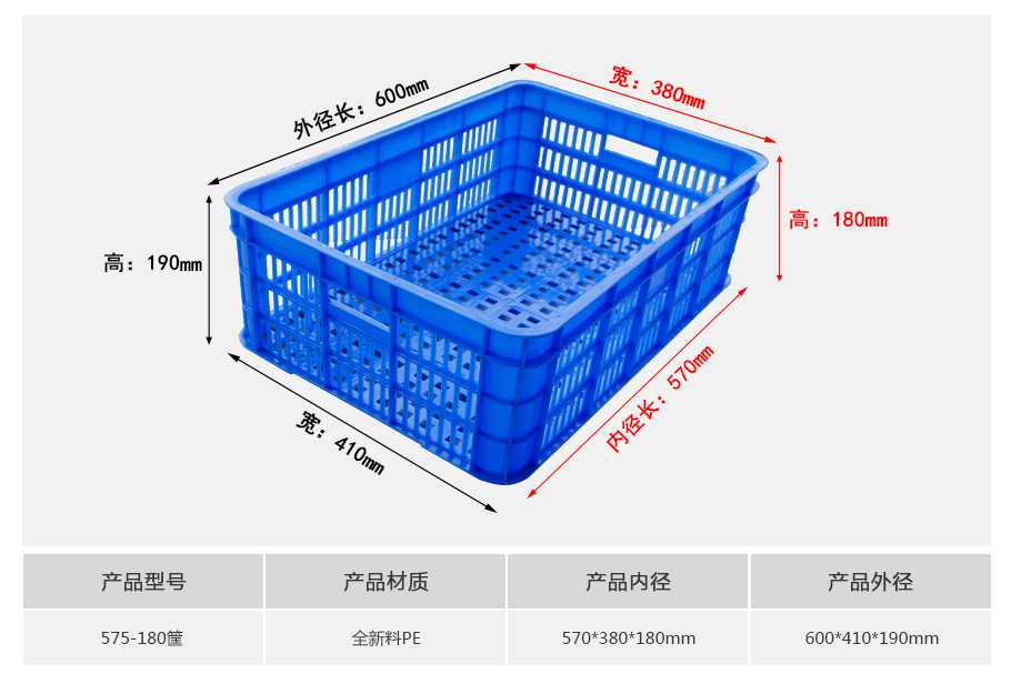 軒盛塑業(yè)575-180塑料周轉(zhuǎn)筐 軒盛塑業(yè)575-180塑料周轉(zhuǎn)筐
