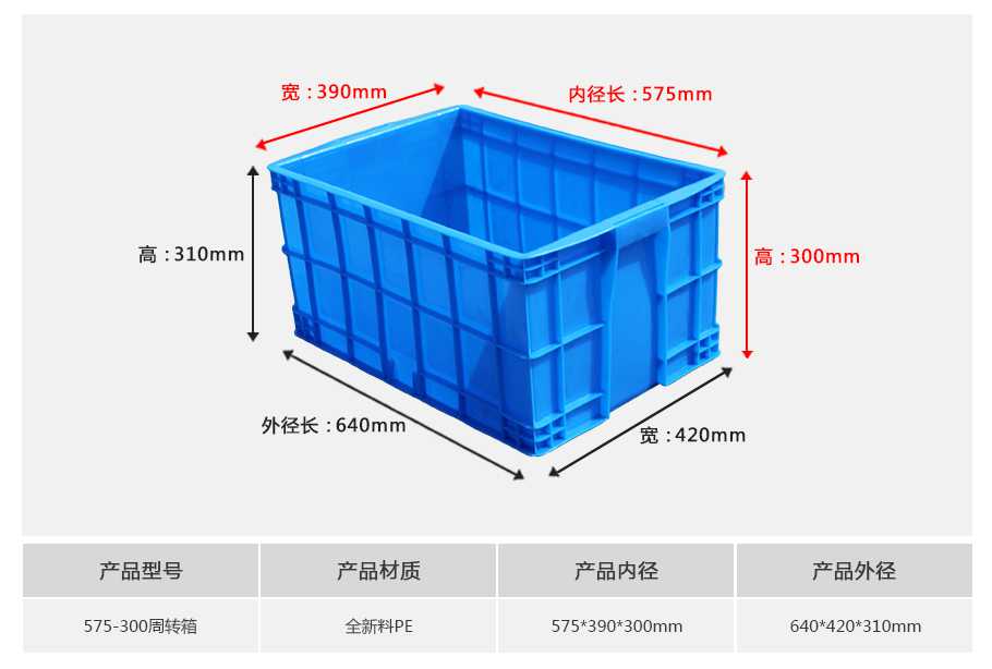 軒盛塑業(yè)575-300塑料周轉(zhuǎn)箱 軒盛塑業(yè)575-300塑料周轉(zhuǎn)箱