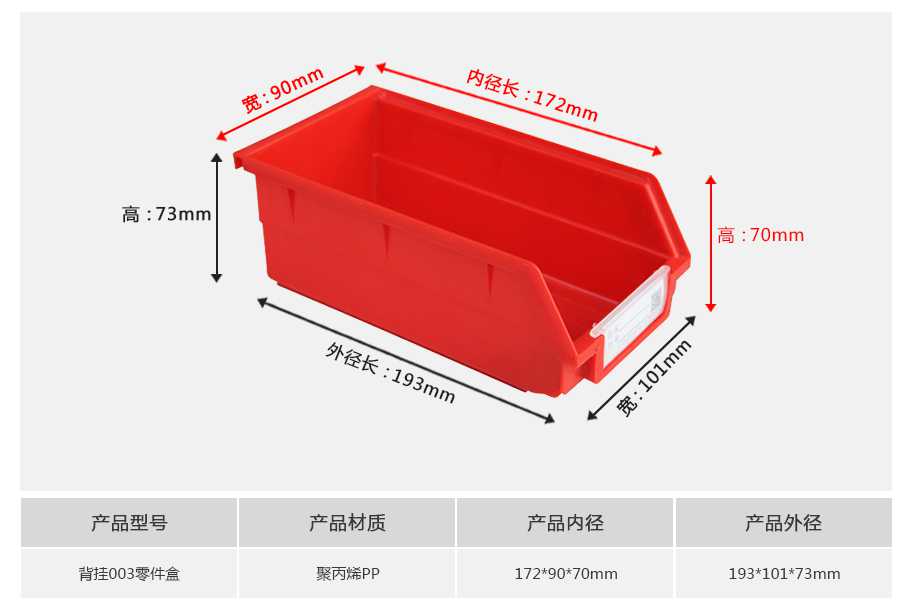 軒盛塑業(yè)B3背掛式塑料零件盒 軒盛塑業(yè)B3背掛式塑料零件盒