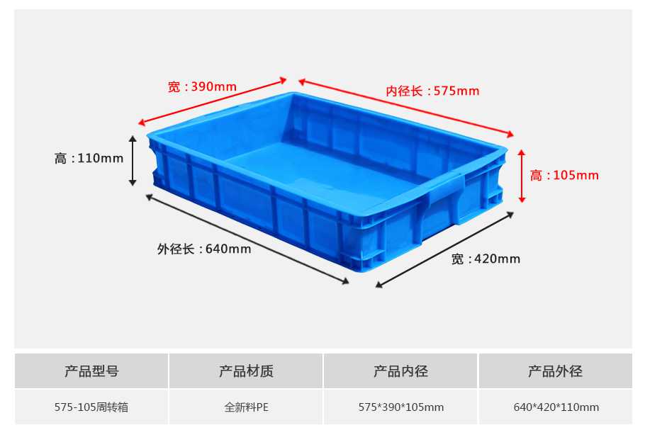 軒盛塑業(yè)575-105塑料周轉(zhuǎn)箱 軒盛塑業(yè)575-105塑料周轉(zhuǎn)箱