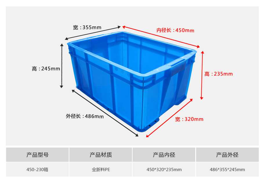 軒盛塑業(yè)450-230塑料周轉(zhuǎn)箱 軒盛塑業(yè)450-230塑料周轉(zhuǎn)箱