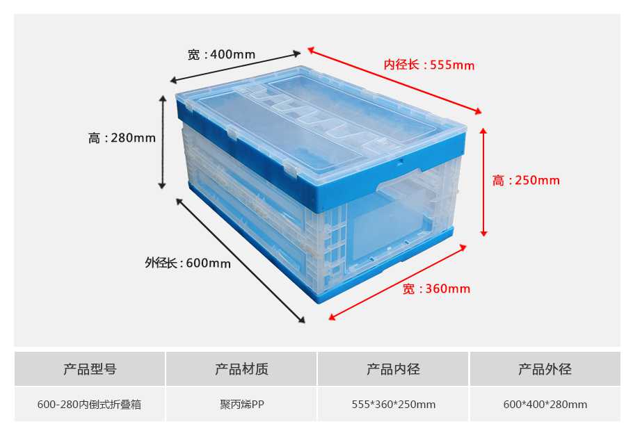 軒盛塑業(yè)600-280塑料內(nèi)倒式折疊周轉(zhuǎn)箱透明款 軒盛塑業(yè)600-280塑料內(nèi)倒式折疊周轉(zhuǎn)箱透明款