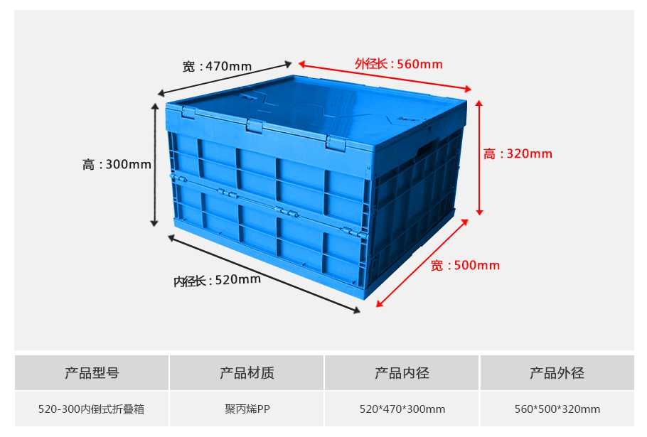 軒盛塑業(yè)520-300塑料內(nèi)倒式折疊周轉(zhuǎn)箱 軒盛塑業(yè)520-300塑料內(nèi)倒式折疊周轉(zhuǎn)箱