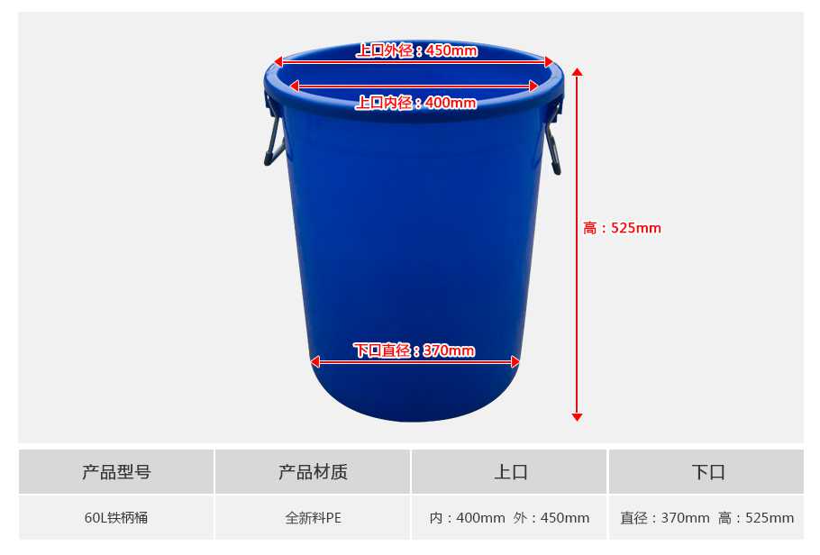 軒盛塑業(yè)60L塑料鐵柄桶 軒盛塑業(yè)60L塑料鐵柄桶