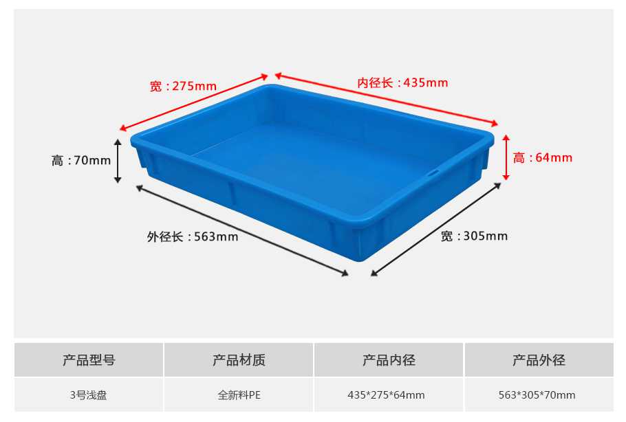 軒盛塑業(yè)3號塑料周轉箱淺盤 軒盛塑業(yè)3號塑料周轉箱淺盤